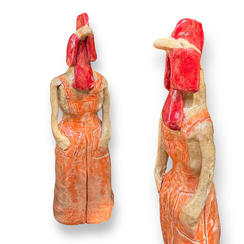 Mary Ferguson 9" Rooster in Orange Overalls DP6121